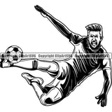 Sports Soccer Player ClipArt SVG