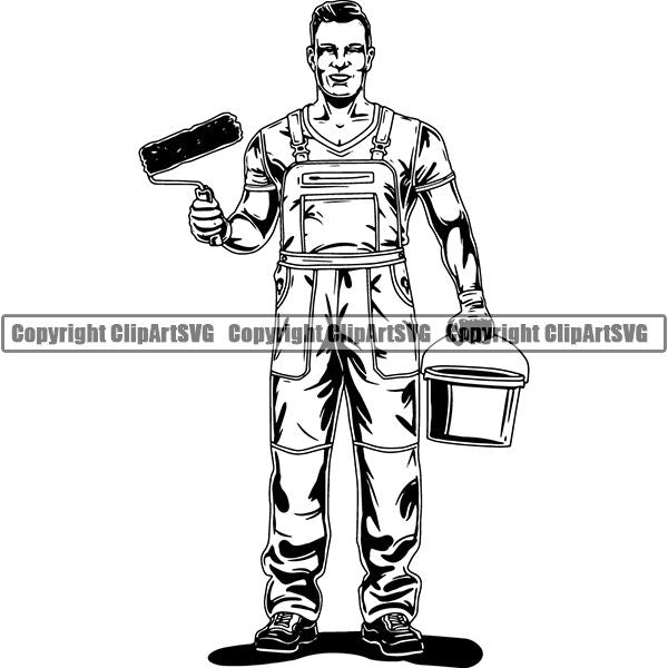 Painting Service Painter Paint ClipArt SVG