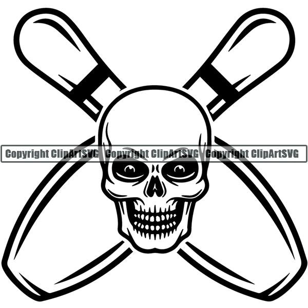 Sports Game Bowling Bowler Bowl Logo ClipArt SVG