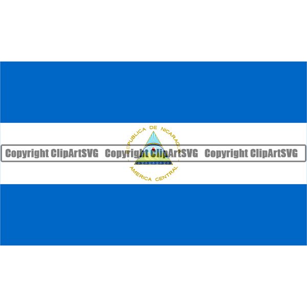 Country Flag Square Nicaragua ClipArt SVG