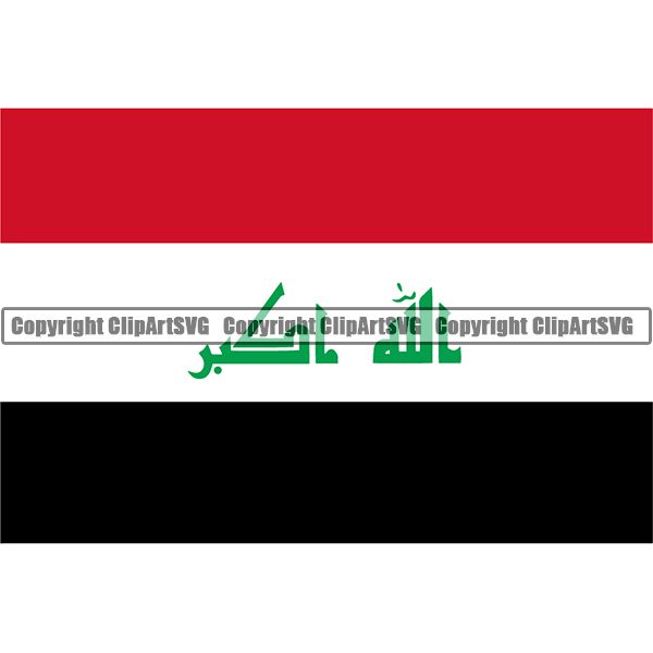 Country Flag Square Iraq ClipArt SVG