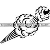 Military Weapon Element Motion Lines ClipArt SVG