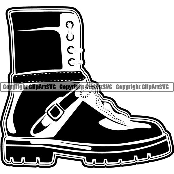 Motorcycle Bike Chopper Boot ClipArt SVG