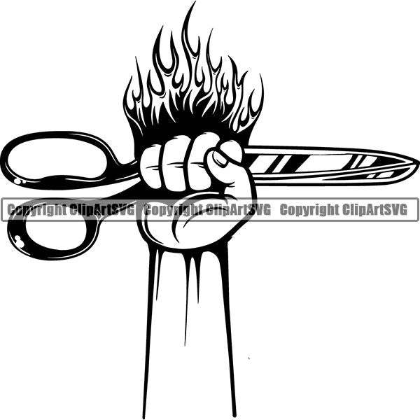 Tailor Seamstress Alterations Scissors ClipArt SVG