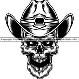 Occupation Cowboy Skull ClipArt SVG