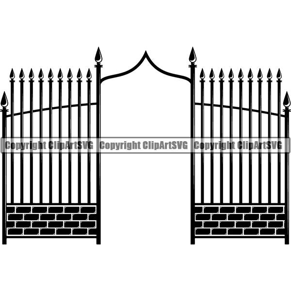 House Fence ClipArt SVG