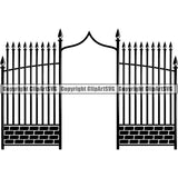 House Fence ClipArt SVG