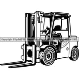 Business Office Advertising Money Shipping Forklift ClipArt SVG