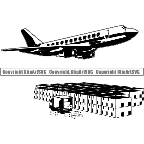 Business Office Advertising Money Shipping ClipArt SVG