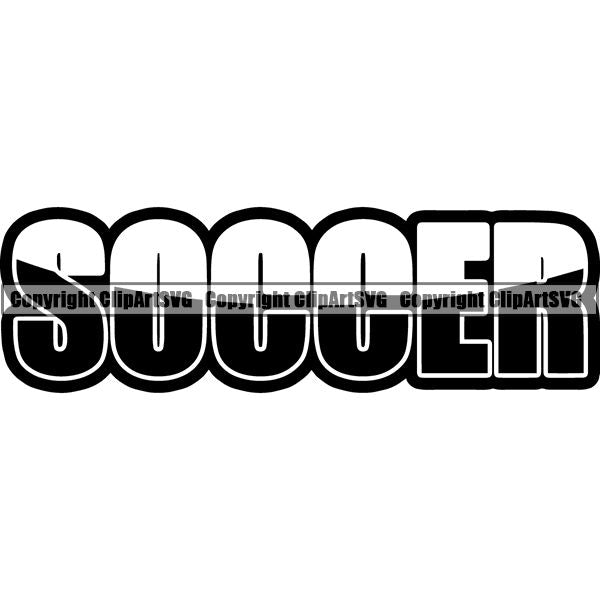 Sports Soccer Text ClipArt SVG
