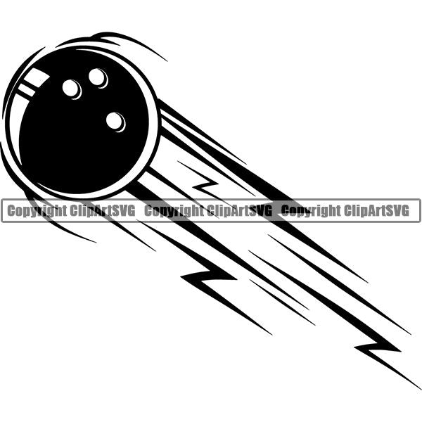 Sports Game Bowling Bowler Bowl Motion ClipArt SVG