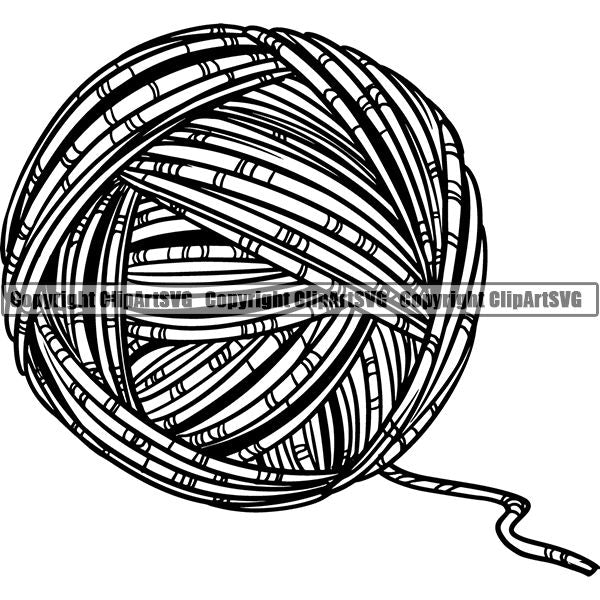 Tailor Seamstress Alterations Thread Yarn ClipArt SVG
