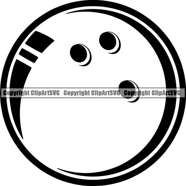 Sports Game Bowling Bowler Bowl Ball ClipArt SVG
