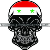 Country Flag Skull Syria ClipArt SVG
