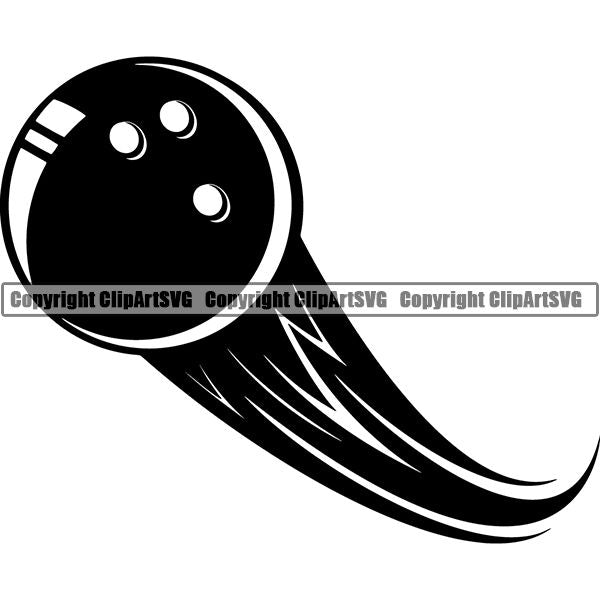 Sports Game Bowling Bowler Bowl Motion ClipArt SVG
