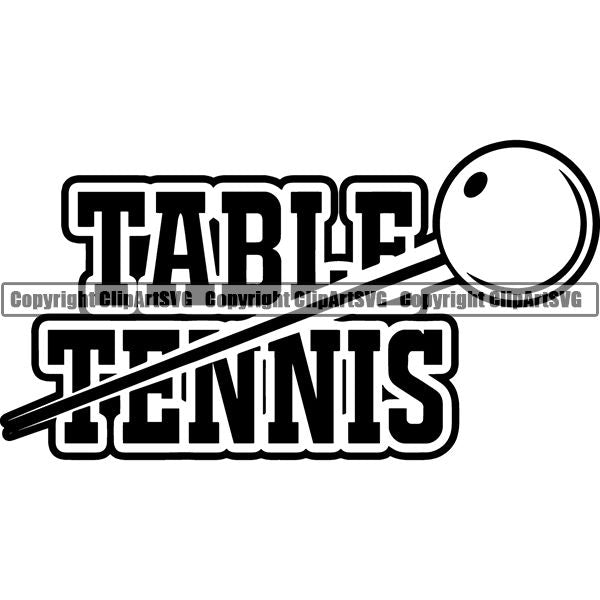 Sports Game Table Tennis Ping Pong Sliced ClipArt SVG