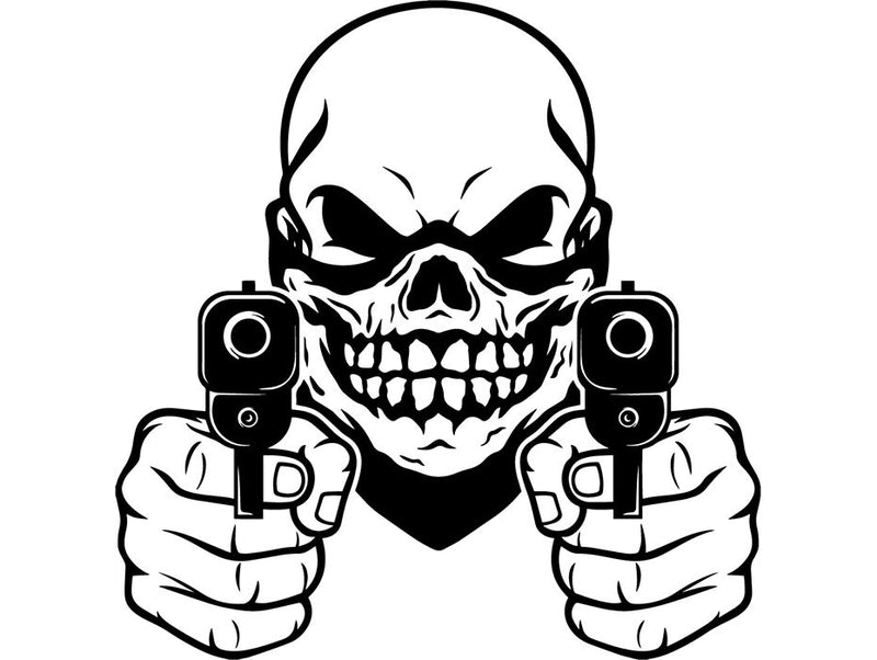 Gangster Thug Criminal Guns Cap ClipArt SVG