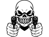Gangster Thug Criminal Guns Cap ClipArt SVG