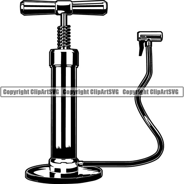 Sports Game Basketball Automobile Hand Air Pump ClipArt SVG