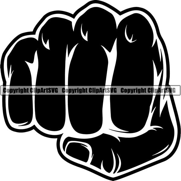Design Element Human Hand Fist ClipArt SVG