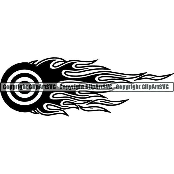 Sports Game Archery Flame ClipArt SVG