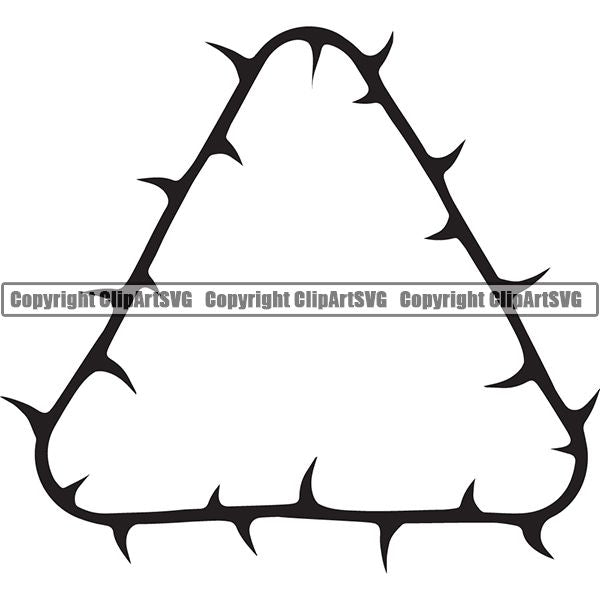 Nature Flower Rose Stem Thorns Frame Border Black Triangle.jpg