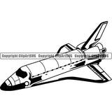 Astronaut Outer Space Shuttle Sci-Fi Science Fiction Space Shuttle ClipArt SVG