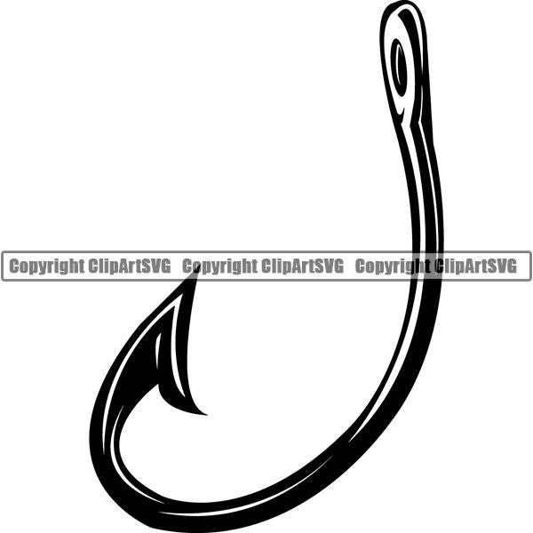 Sports Game Fishing Hunting Fish Hunt Hook ClipArt SVG