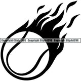 Sports Game Tennis Flame ClipArt SVG