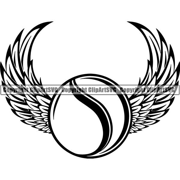 Sports Game Tennis Logo ClipArt SVG