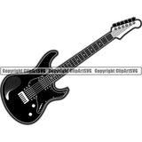 Music Musical Instrument Guitar Electric rfcd ClipArt SVG