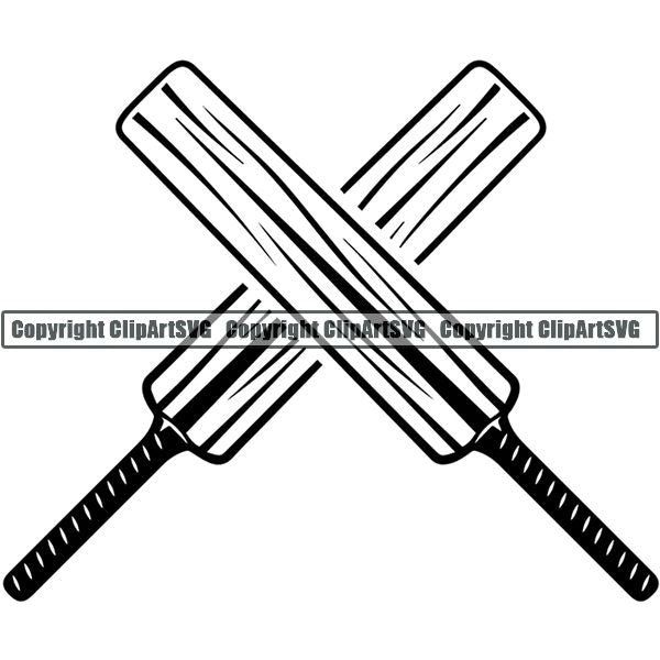Sports Game Cricket Logo ClipArt SVG