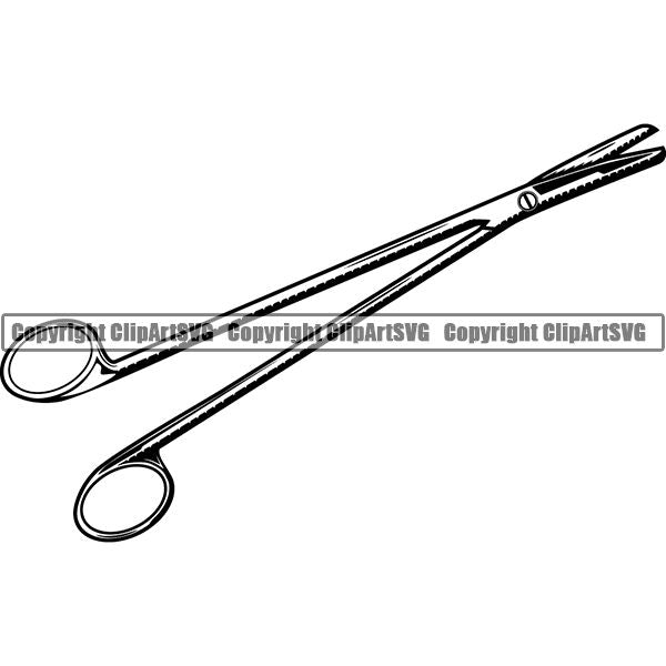 Medical Doctor Nurse Hospital Scissors ClipArt SVG