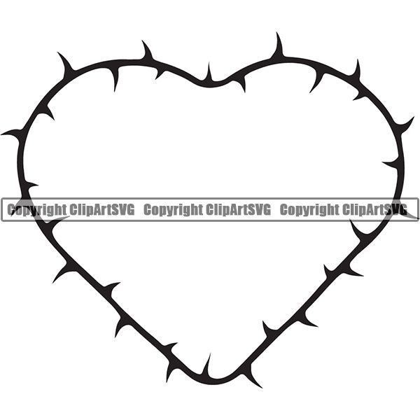 Nature Flower Rose Stem Thorns Frame Border Black Heart.jpg