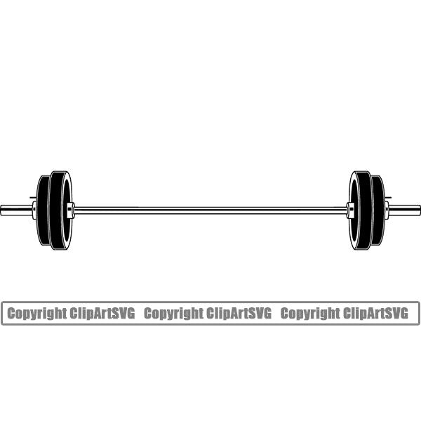 Gym Sports Bodybuilding Fitness Muscle Barbell ClipArt SVG