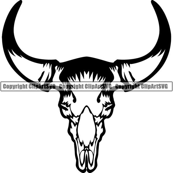 Occupation Cowboy Bull Skull 5tg4d ClipArt SVG