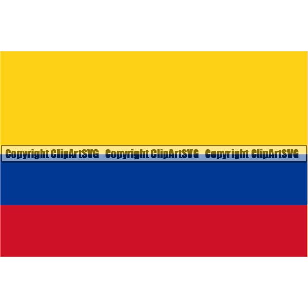 Country Flag Square Colombia ClipArt SVG