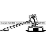 Lawyer Law Justice System Judge Gavel ClipArt SVG