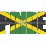 Flag Country Pride Jamaica ClipArt SVG