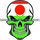 Country Flag Skull Niger ClipArt SVG