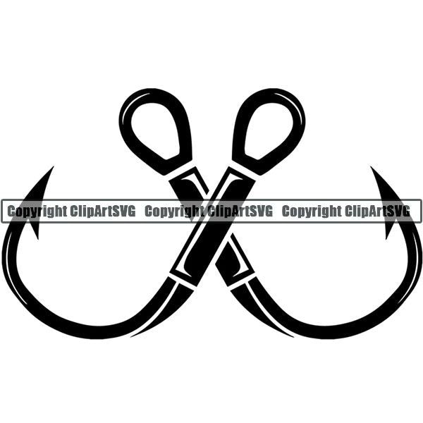 Sports Game Fishing Hunting Fish Hunt Logo ClipArt SVG