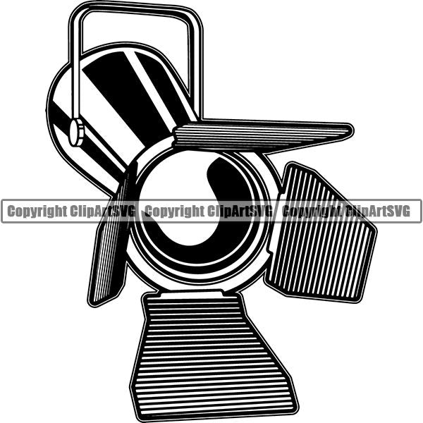 Acting Actor Movie Performer Performance Theater Lighting ClipArt SVG