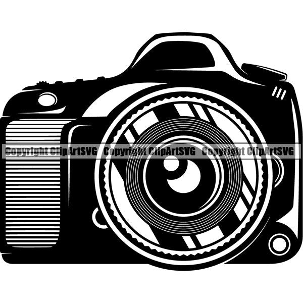 Photography Photographer Photograph Camera Lens Retro Vintage ClipArt SVG