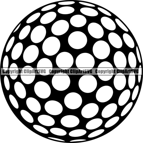 Sports Game Golf Ball ClipArt SVG