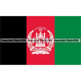 Country Flag Square Afghanistan ClipArt SVG