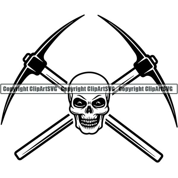 Mining Mine Miner Logo ClipArt SVG
