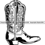 Occupation Cowboy Boot ClipArt SVG