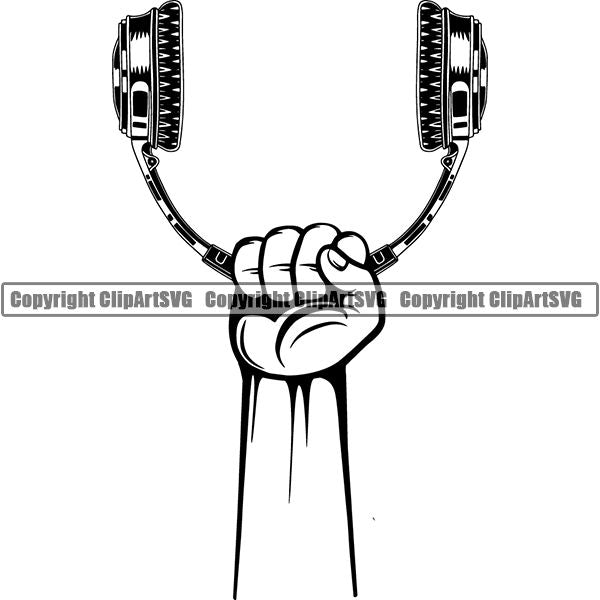 Headphones Headset Music Audio Equipment ClipArt SVG