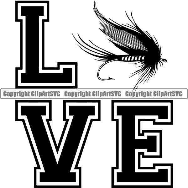 Sports Game Hunting Fishing Hunt Fish Love ClipArt SVG