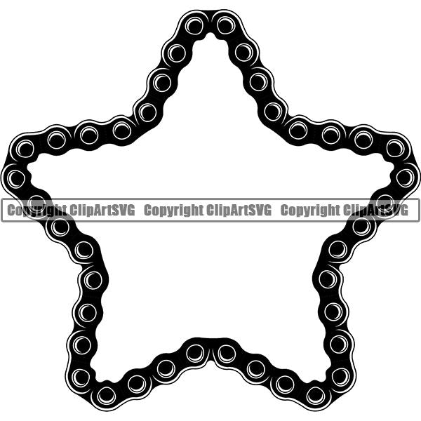 Sports Bicycle Chain Black Highlight Star.jpg